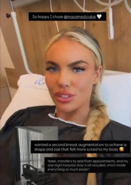 Kelsey Stratford Shares Hospital Bed Update Ahead of Her Second Boob Job