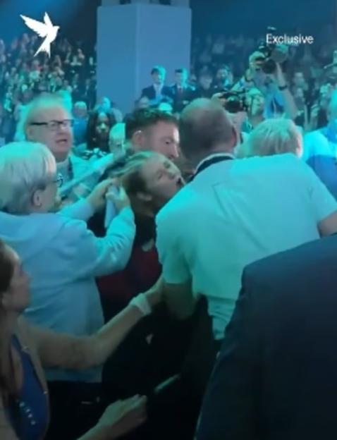 Police Investigate Incident Where Anti-Reform Protester Is Manhandled and Hair Pulled at Party Conference