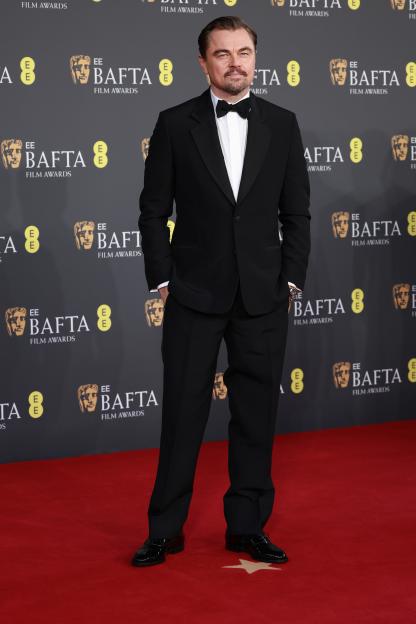 Leonardo DiCaprio on the red carpet at the EE BAFTA Film Awards.