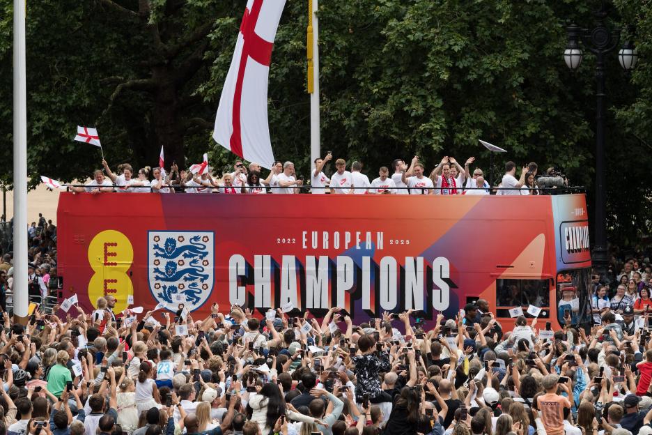 England Women's Football Team EURO 2025 Trophy Parade in London
