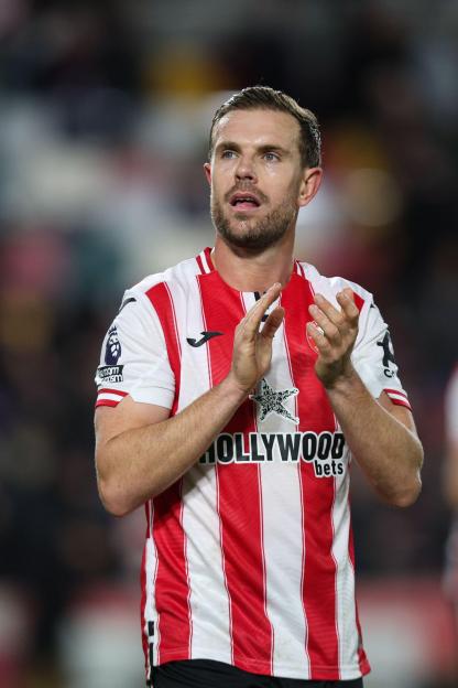 LONDON, UK - 25th Oct 2025: Jordan Henderson of Brentford applauds the fans after the Premier League match between Brentford FC and Liverpool FC at Gtech Community Stadium (Credit: Craig Mercer/ Alamy Live News)