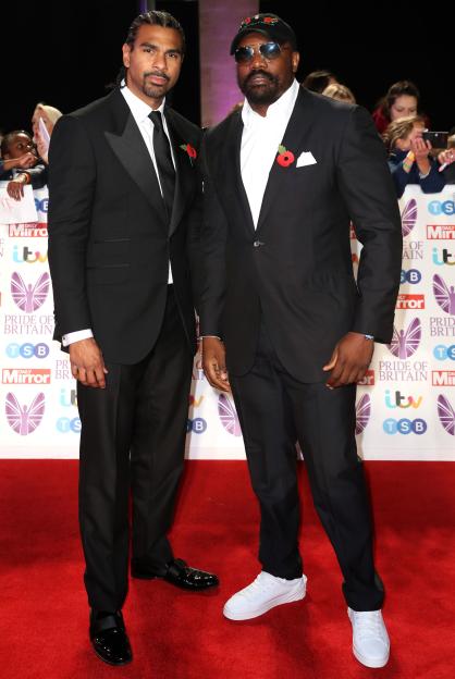 David Haye and Dereck Chisora at the Pride of Britain Awards.