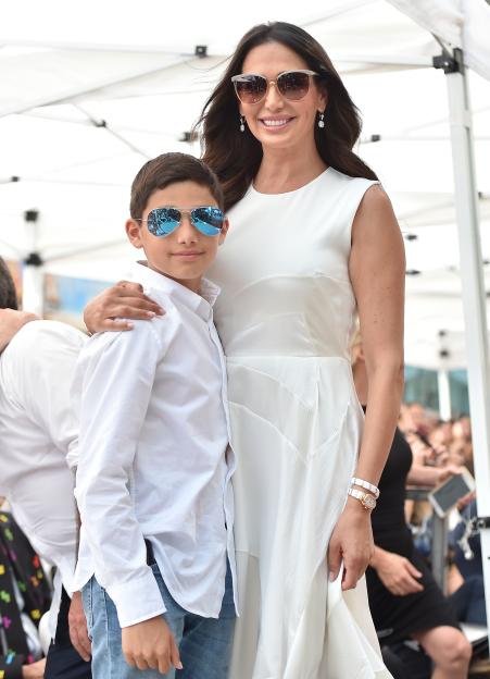 Lauren Silverman and son Adam Silverman attending the ceremony honoring Simon Cowell with a star on the Hollywood Walk of Fame.