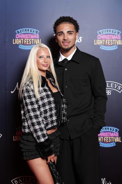 Elsa Rae and Marcus John pose together at Tulleys Christmas Light Festival.
