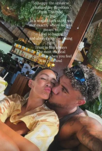 Safiyya Vorajee sharing an image of herself kissing her new boyfriend.