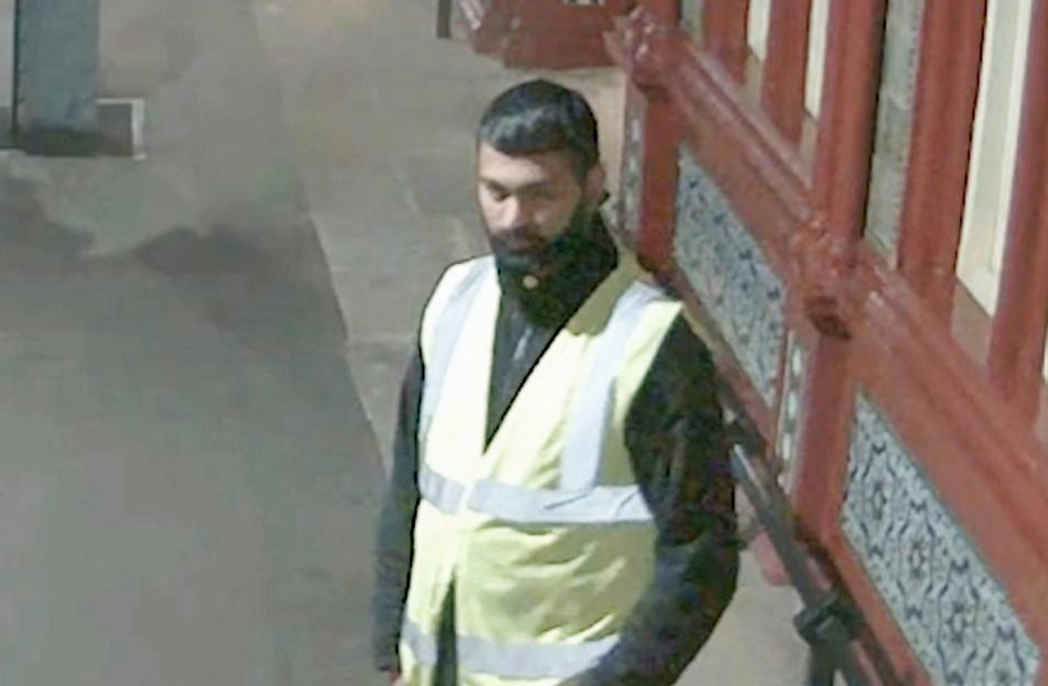 Aamar Mohammed captured on CCTV at a railway station.