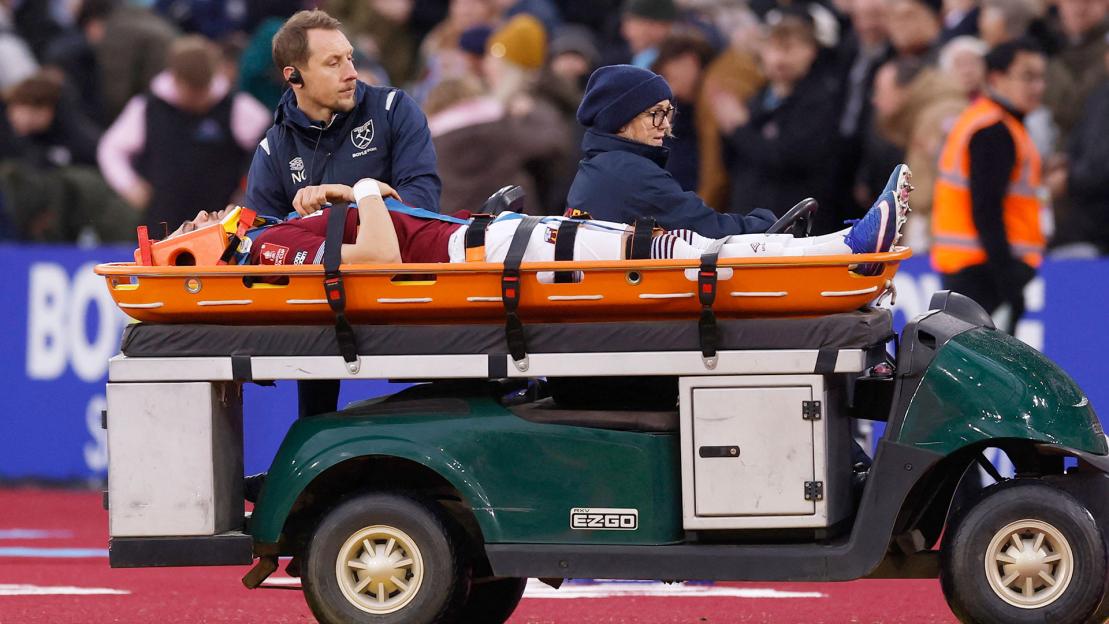 West Ham's Mavropanos Leaves FA Cup Match on Stretcher After Head Injury Scare Against QPR