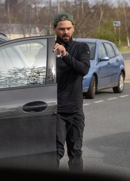 Excl - Bradley Dack has been seen for the first time since his ex-wife Olivia Attwood was spotted kissing Pete Wicks in Soho, London..The footballer was pictured being dropped off at Ebbsfleet station, where he appeared downcast as he got out of the