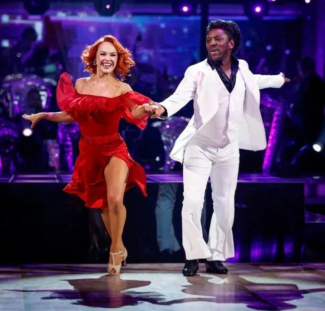 Alexis Warr and Shaun Wright-Phillips dancing on Strictly Come Dancing.