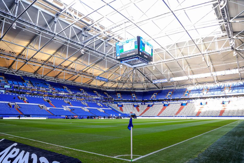 A view of the empty FC Schalke 04 stadium in Germany.