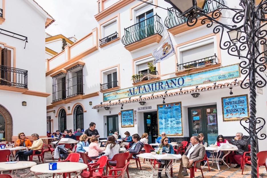 Outdoor Restaurant Eating Altamirano Restaurant Marbella Spain