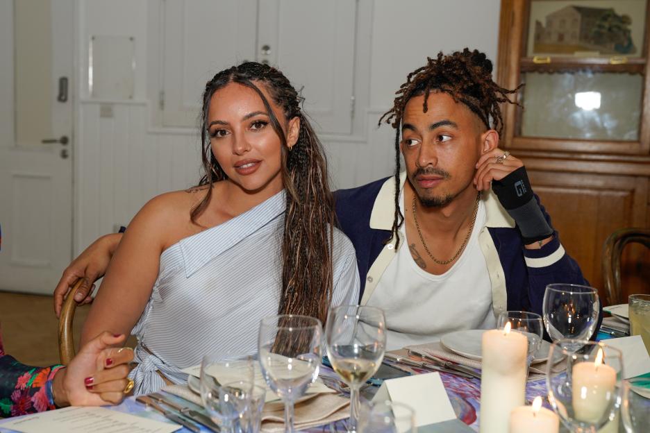 Jade Thirlwall and Jordan Stephens attending an exhibition launch and dinner.