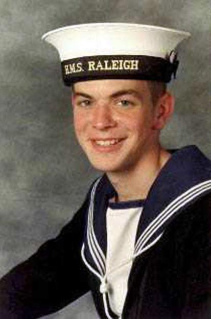 Nicholas Wright in a Royal Navy uniform.