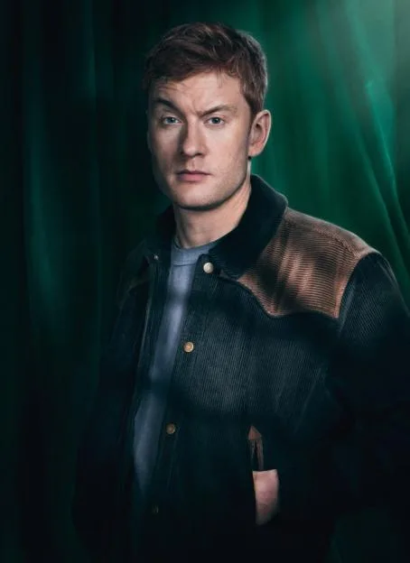 James Acaster wearing a corduroy jacket.