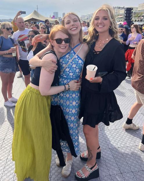 Amy Seager with friends.
