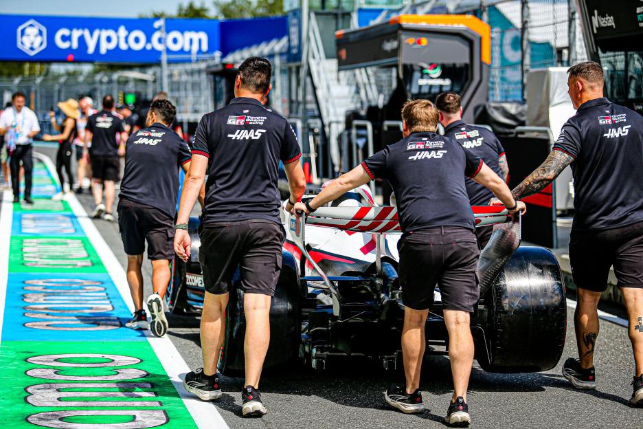 May 1, 2026, Miami Gardens, Florida, United States: TGR Haas F1 Team during the Formula 1 Crypto.com Miami Grand Prix 2026 at Miami International Autodrome in Miami Gardens, United States. Round 6 of the 2026 FIA Formula One World Championship, held