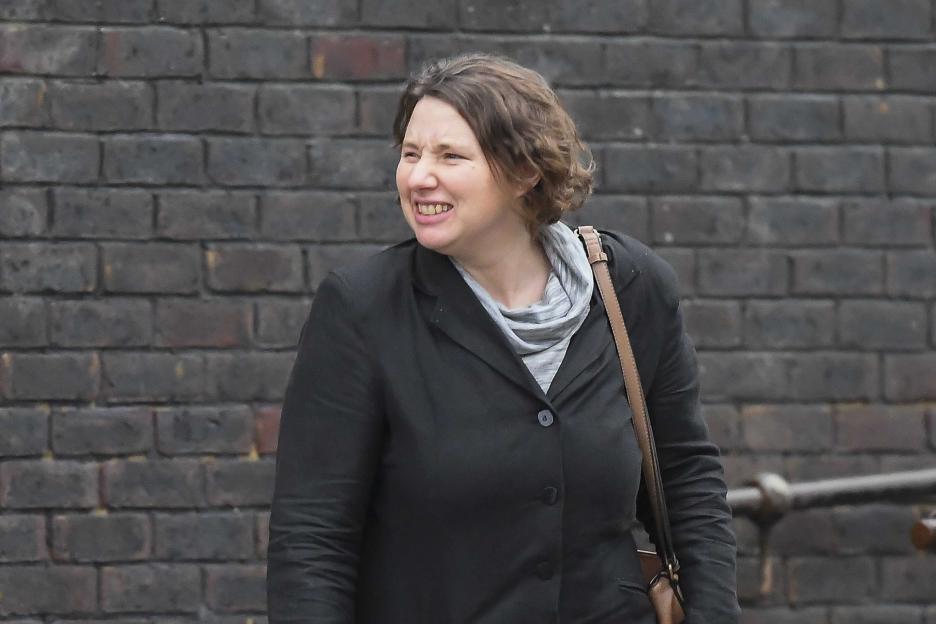 Alexandra Dennis leaving Weymouth Magistrates Court.
