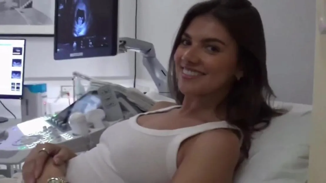 Samie Elishi during a pregnancy scan.