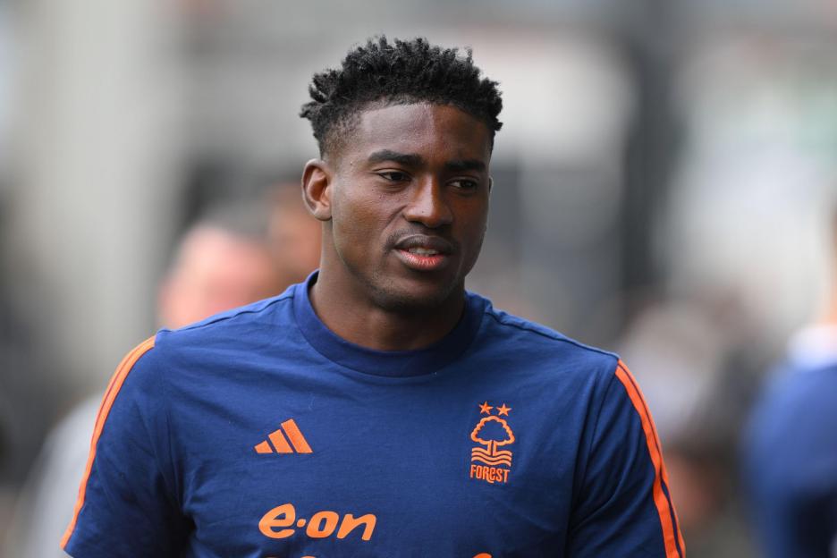 Taiwo Awoniyi of Nottingham Forest during the Pre-season Friendly match between Notts County and Nottingham Forest at Meadow Lane, Nottingham on Saturday 18th July 2026. (Photo: Jon Hobley | MI News)
