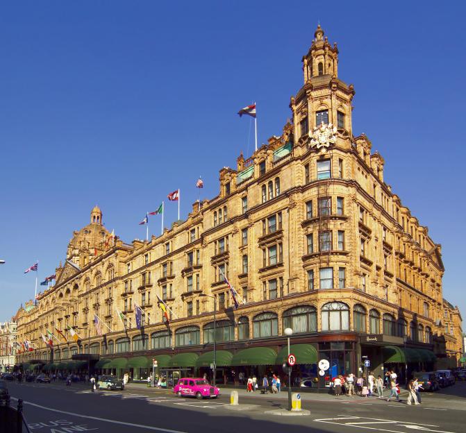 Exterior of Harrods Department Store, Knightsbridge, London, London