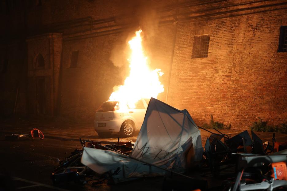 Bologna - Clashes for the City Between Activists and Police After the Garrison in Memory of Fakir, Italy - 20 Jul 2026