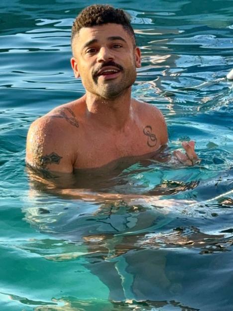 Davide in the water.