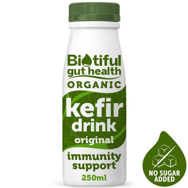 Biotiful Organic Kefir drink, 250ml, immunity support, no sugar added.