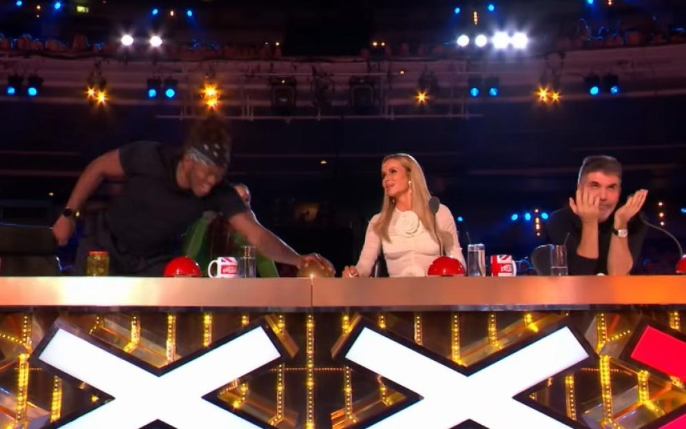 KSI pressing the golden buzzer for Mr Cherry on Britain's Got Talent.