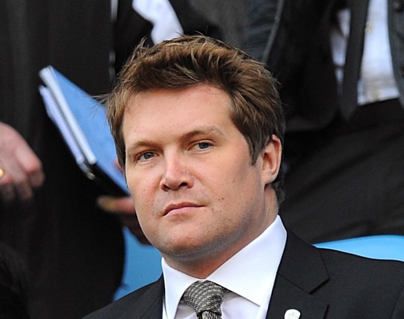 David Haigh, former Leeds United director, attends a soccer match.