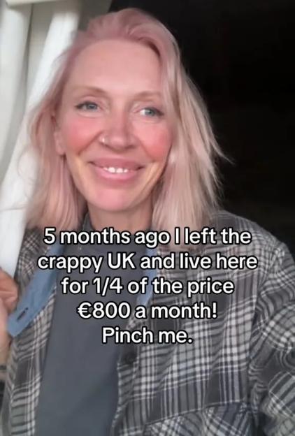 'I left money crisis UK for utopia abroad  dinner and a movie WITH wine costs just £11, olive oil is FREE and our rent is just £99 per week'