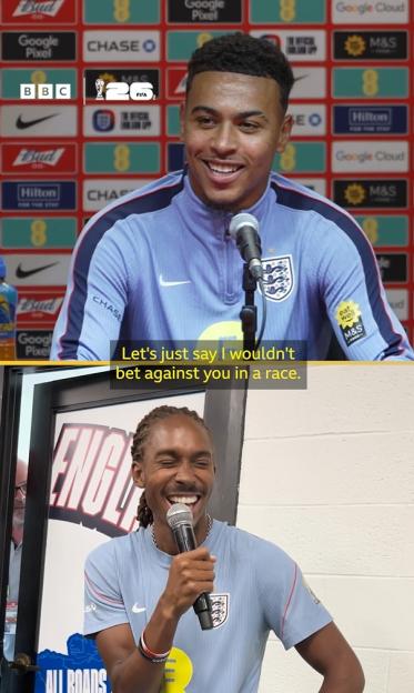 'Watch England's Morgan Rogers Get Playfully Grilled by Teammate Djed Spence at World Cup Press Conference!'