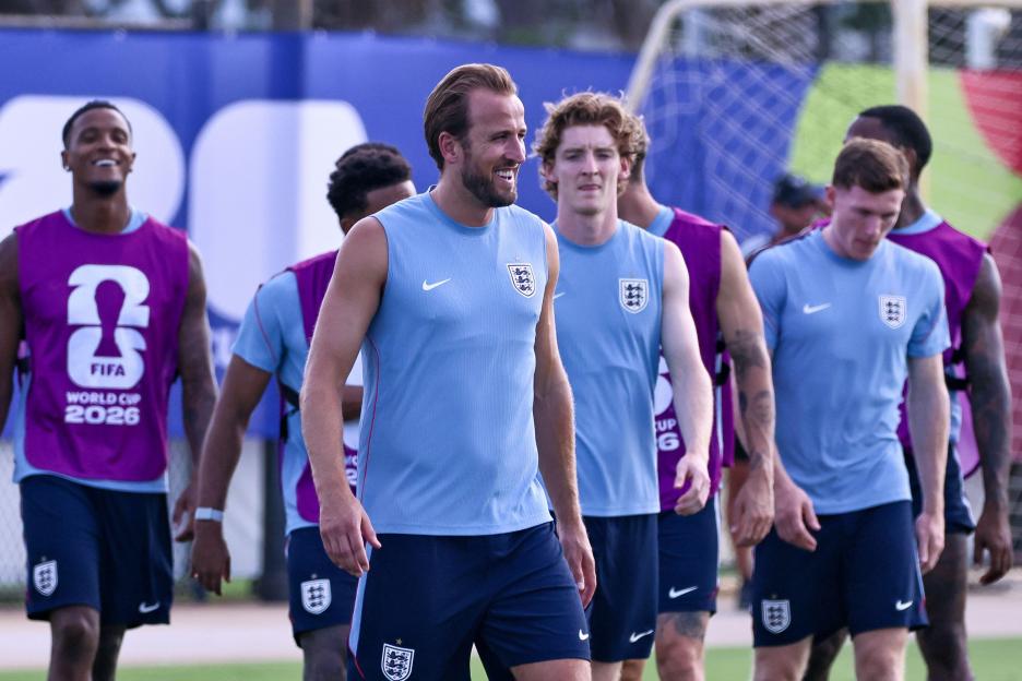 Fort Lauderdale, Florida, USA. 10th July, 2026. Harry Kane 9 of England attends an England soccer team training session prior to a World Cup 26 Quarter-Final match between England and Norway. Credit: Chris Arjoon/ZUMA Wire/Alamy Live News