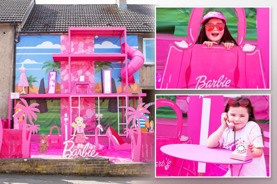 I Invested £5k to Turn My Home's Exterior into a Real-Life Barbie Dreamhouse for My Three Daughters!