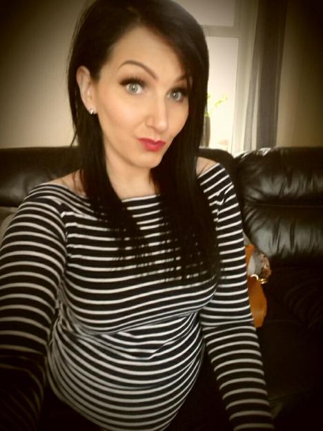 Rhian Stephens, mother of Lanie Williams, wearing a black and white striped shirt.