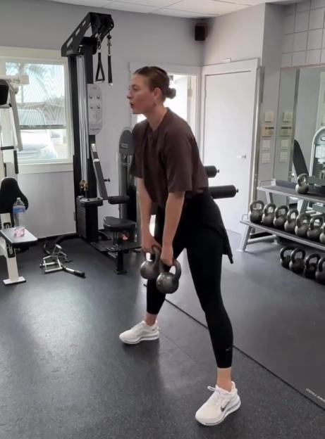 ‘Beautiful’ Maria Sharapova told ‘please come back’ as former Wimbledon champion treats fans to workout video