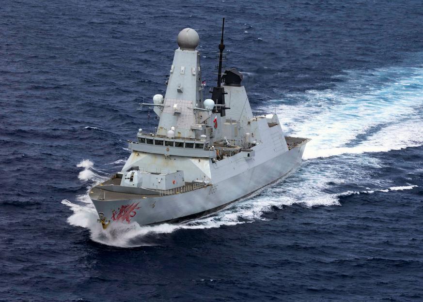 Dramatic footage shows HMS Dragon evading simulated missile strikes