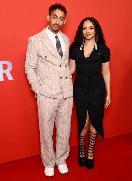 Jordan Stephens and Jade Thirlwall posing at the GQ Men Of The Year Awards 2025.
