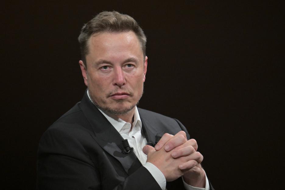 Elon Musk speaks at the Vivatech technology fair.