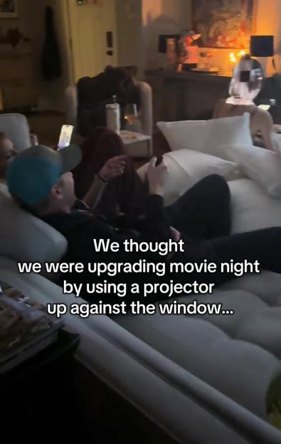 'We Turned Our Home into a Cozy Cinema with a Window Projector – But Our Neighbors Won’t Let Us Forget the Epic Mistake!'