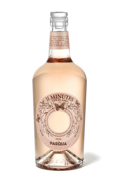 A bottle of 11 Minutes Pasqua Rosé 2024.