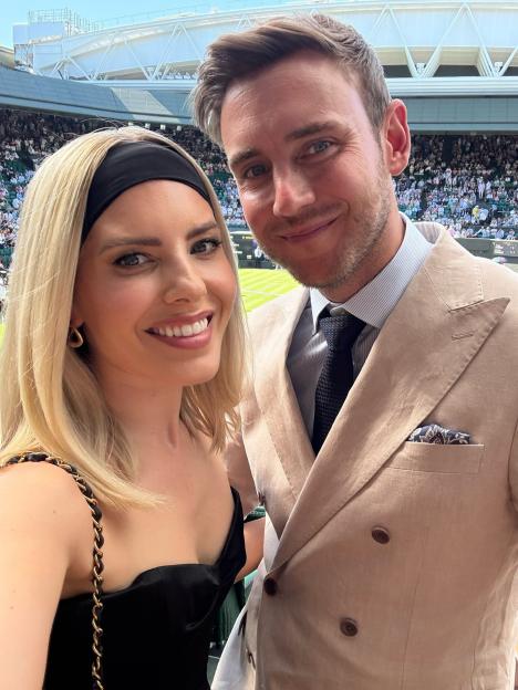 Mollie King and her partner at Wimbledon.