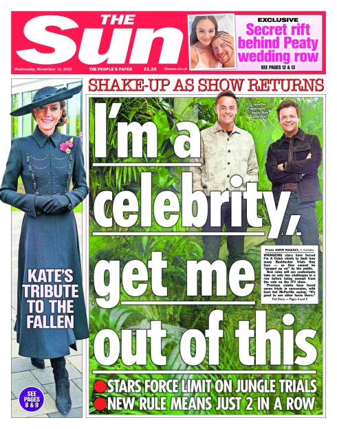 The Sun newspaper headline