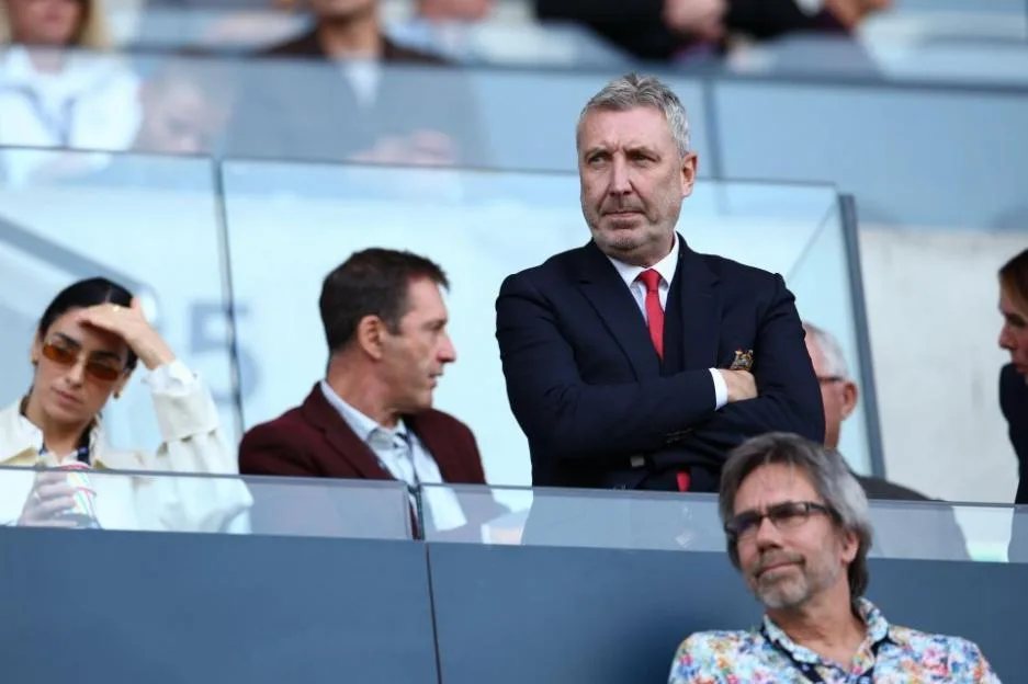LONDON, UK - 20th Sept 2026: Manchester United Director of Football Jason Wilcox looks on ahead of the Premier League match between Fulham FC and Manchester United FC at Craven Cottage (Credit: Craig Mercer/ Alamy Live News)
