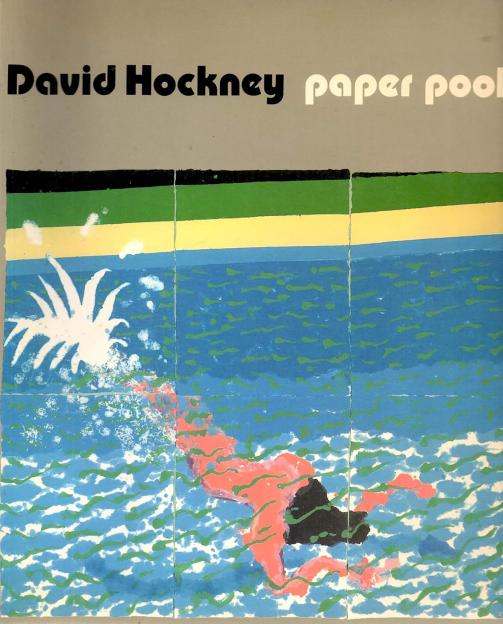Illustration of a person swimming in a pool, surrounded by white, light blue, and green splatters.