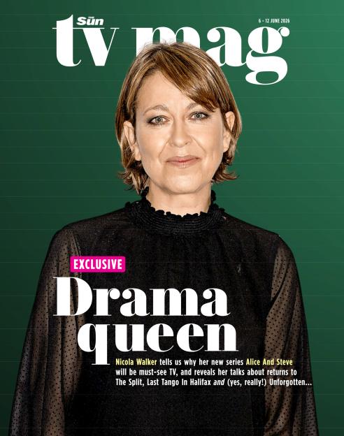 Nicola Walker on the cover of Sun TV Mag, with the headline "Drama queen".
