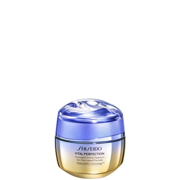 Shiseido Vital Perfection Overnight Firming Treatment jar.