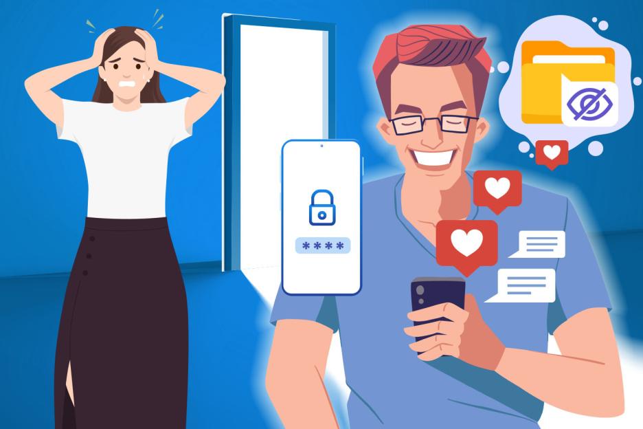 'Discover the Deceptive Tactics Cheaters Use to Hide Risqué Photos: Secret Files, Fake Apps, and Sinister Cloud Storage!'