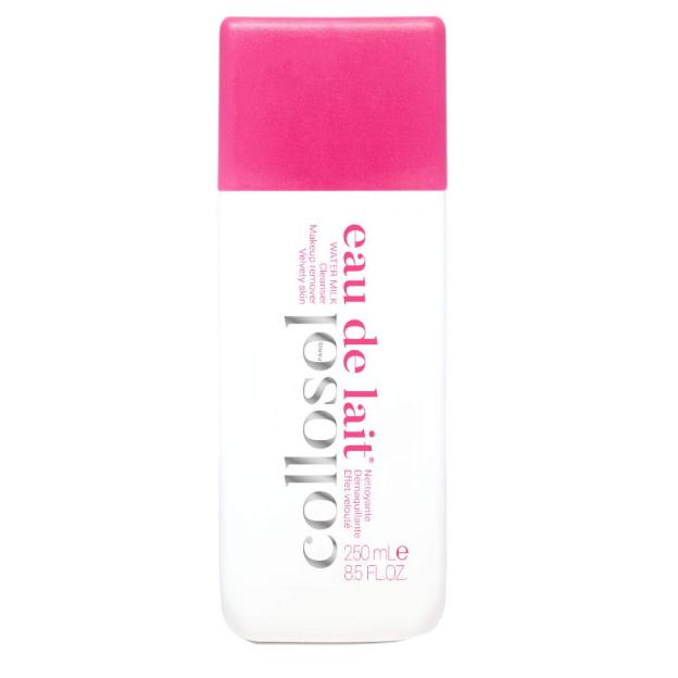Collosol Eau de Lait makeup remover bottle.