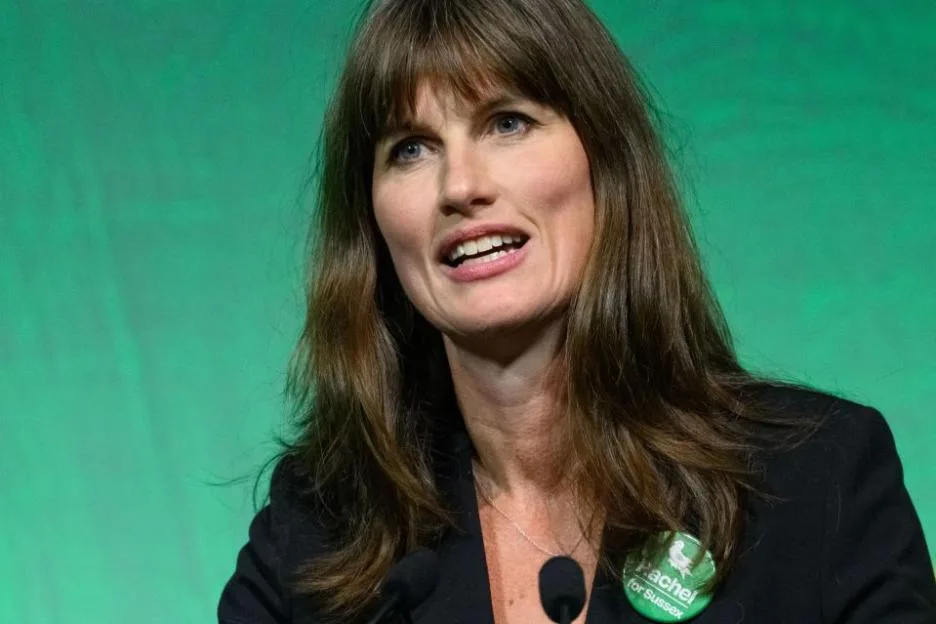 Rachel Millward, Deputy Leader of the Green Party, addressing the Green Party conference.