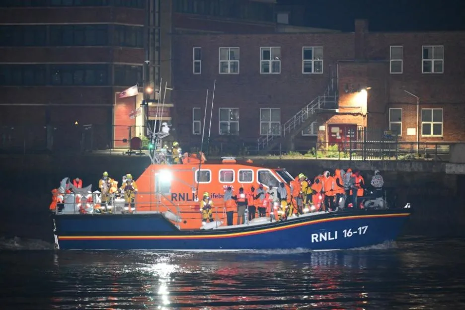 Anti-Migrant Protestors Gather In Gosport